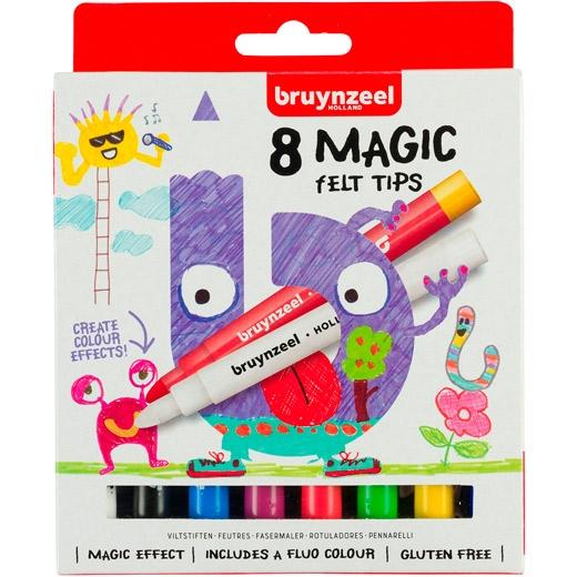 TALENS - BRUYNZEEL ESTUCHE 8 ROTULADORES KIDS MÁGICOS COLORES SURTIDOS (Ref.60126008)