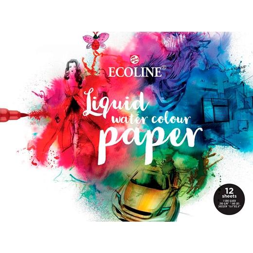 TALENS - ECOLINE BLOQUE 12 HOJAS PAPEL 24X32CM 290GR ENCOLADO 1 LADO (Ref.91582430)