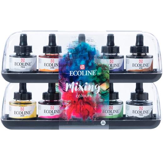 TALENS - ECOLINE SET ACUARELA LÍQUIDA MEZCLA 10 BOTELLAS DE 30ML COLORES SURTIDOS (Ref.11259902)