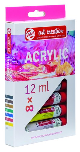 TALENS ART CREATION - PINTURA ACRILICA SET INICIACION 12 ml (Tubo) ESTUCHE de 8 (Ref.9021708M)