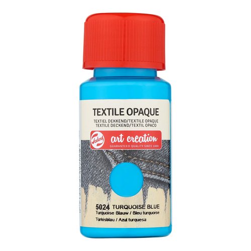 TALENS ART CREATION - PINTURA para TELA OPACA 50 ml (bote) AZUL TURQUESA (Ref.402450240)