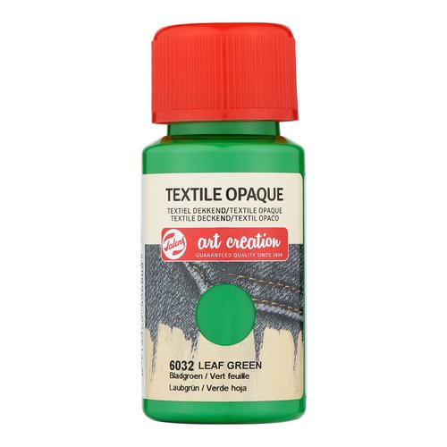 TALENS ART CREATION - PINTURA para TELA OPACA 50 ml (bote) VERDE HOJA (Ref.402460320)