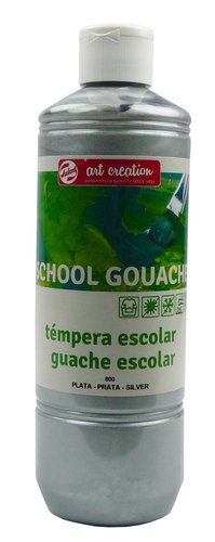TALENS ART CREATION - TEMPERA GOUACHE 500 ml (bote) PLATA (Ref.4772800M)