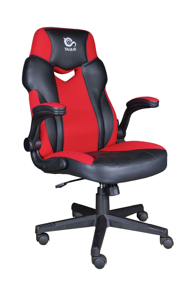 TALIUS - SILLA CRAB GAMING negr/roja, brazos abatibles, butterfly, ruedas nylon, piston clase 4 (Ref.48074)
