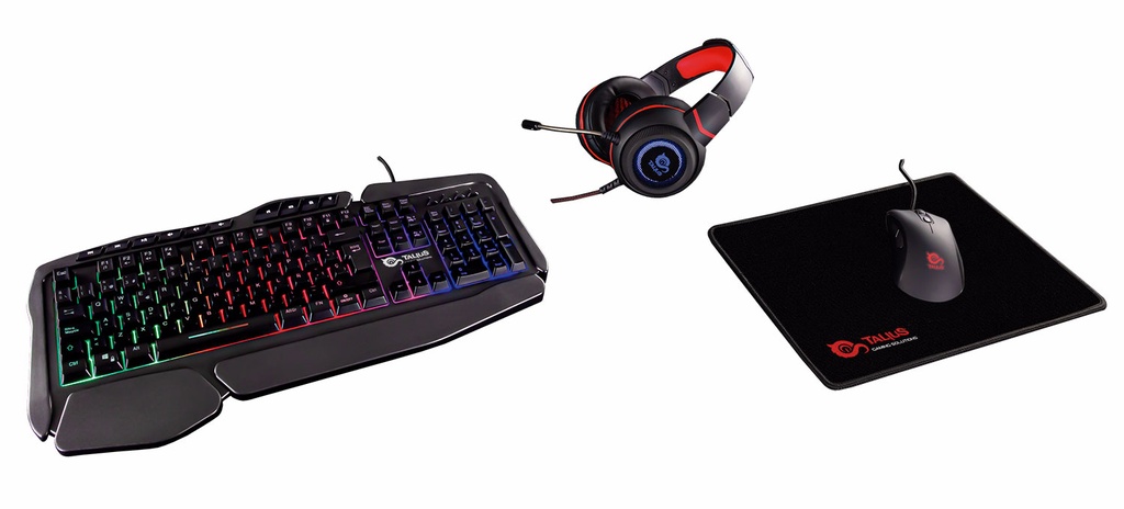 TALIUS - gaming kit V.2(teclado + raton + auriculares + alfombrilla) black (Ref.TAL-GKITV2)