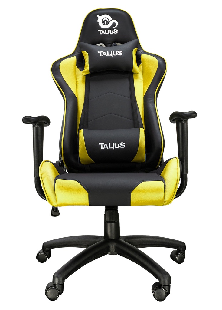 TALIUS - silla Gecko V2 gaming negra/amarilla, brazos fijos, butterfly, base nylon, ruedas nylon, gas (Ref.TAL-GECKO-YLW)