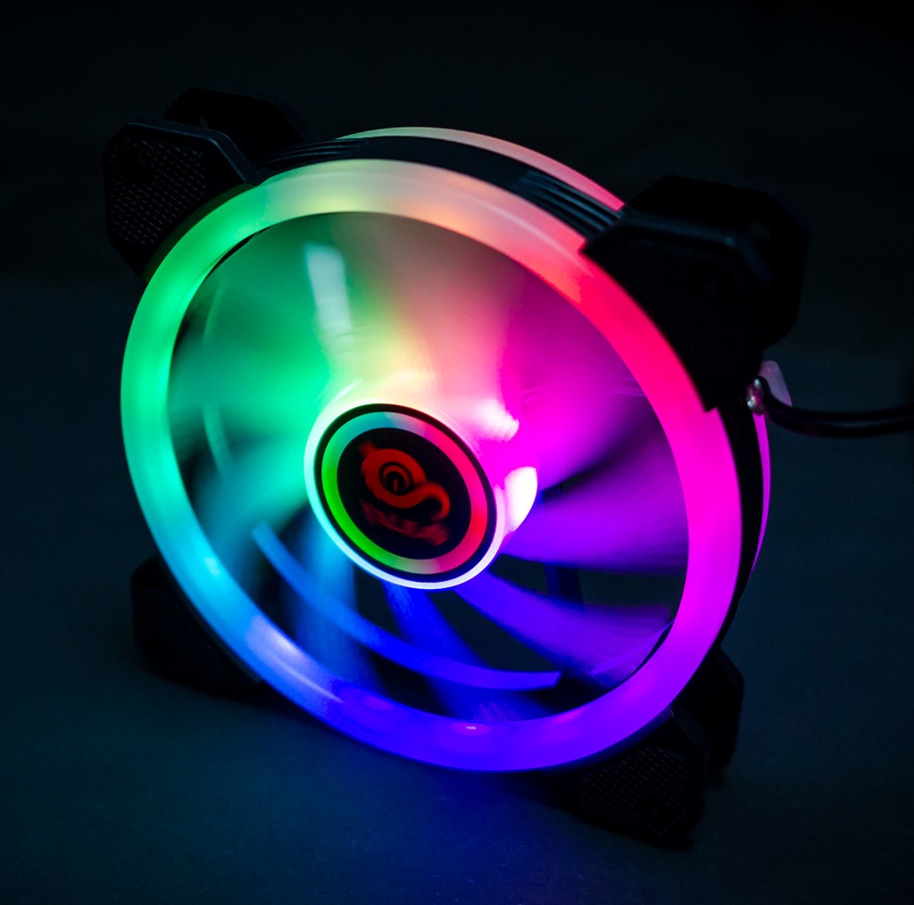 TALIUS - ventilador caja RGB Iris/Cronos Spectrum 16Led 12cm Negro Retail (Ref.TAL-FAN05IRISR)