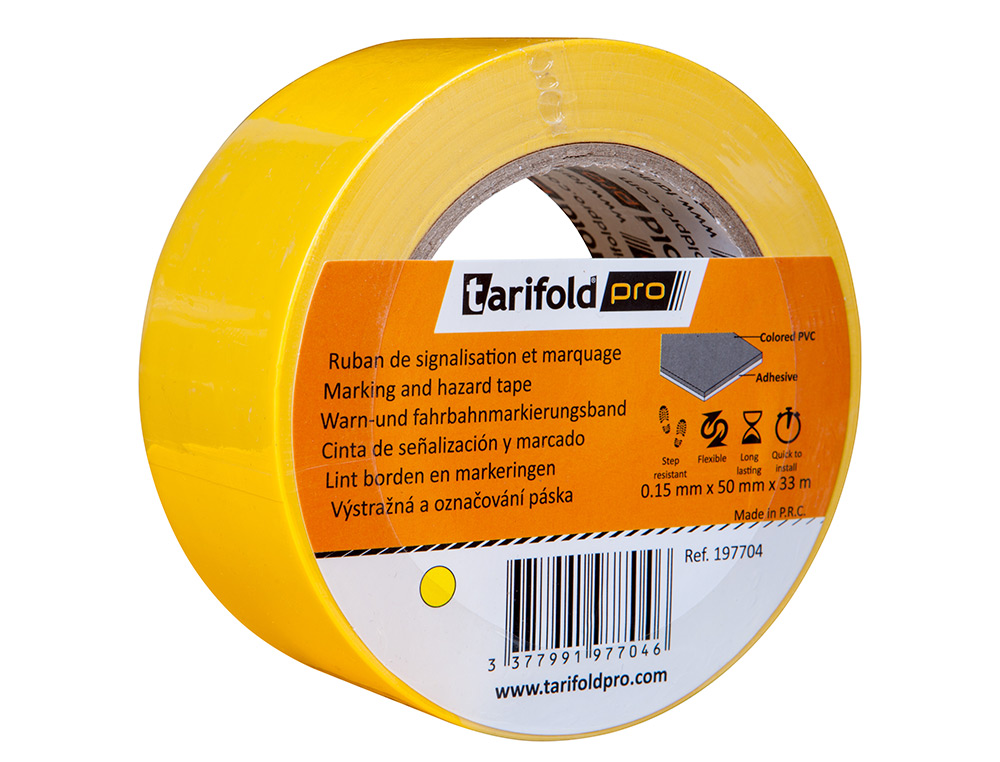 TARIFOLD - cinta de señalización para fiesta Amarillo (Ref.197704)