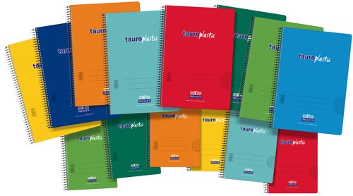 TAURO - BLOCK ZORR. PLASTIC tapa PP Fº 80h MILIMETRADO 90g COL.SURTIDOS (Ref.6289-90)