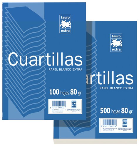 TAURO - PAPEL A5 ZORRILLA 80g 100h LISO (CUARTILLA) (Ref.822/100)