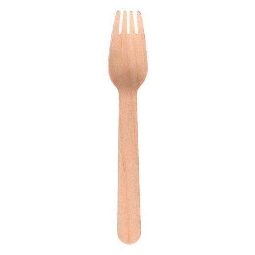 TENEDOR MADERA 16CM MARRÓN -100U- (Ref.33242)