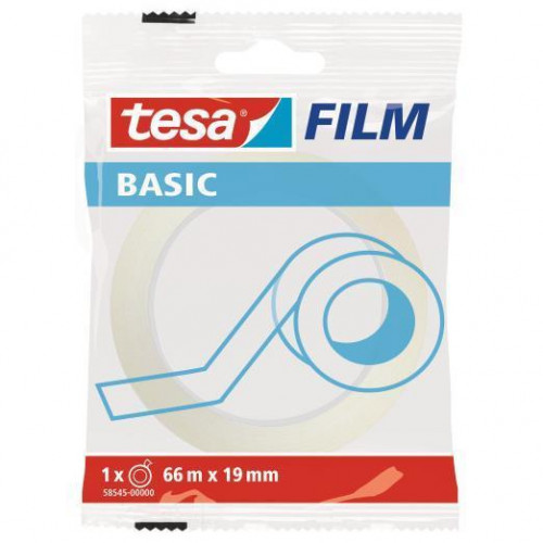 TESA - CINTA ADHESIVA BASIC TRANSPARENT rollo 66x19 (Ref.58545-00000-00)