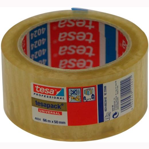 TESA - CINTA DE EMBALAJE DE POLIOLEFINA PACK C/ETIQUETA 66MX50MM TRANSPARENTE (Ref.04024-00236-04)