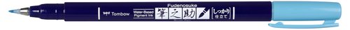 TOMBOW - ROTULADOR CALIGRAFIA FUDENOSUKE PUNTA DURA AZUL NEON (Ref.WS-BH96)