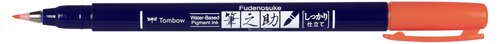 TOMBOW - ROTULADOR CALIGRAFIA FUDENOSUKE PUNTA DURA ROJO NEON (Ref.WS-BH94)
