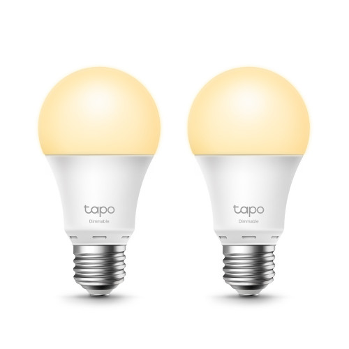 TP-LINK - Tapo L510E(2-pack) Bombilla inteligente 8,7 W Metálico, Blanco Wi-Fi (Ref.TAPO L510E(2-PACK))