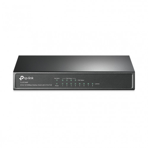 TP-LINK - No administrado Fast Ethernet (10/100) Energía sobre Ethernet (PoE) Negro (Ref.TL-SF1008P)