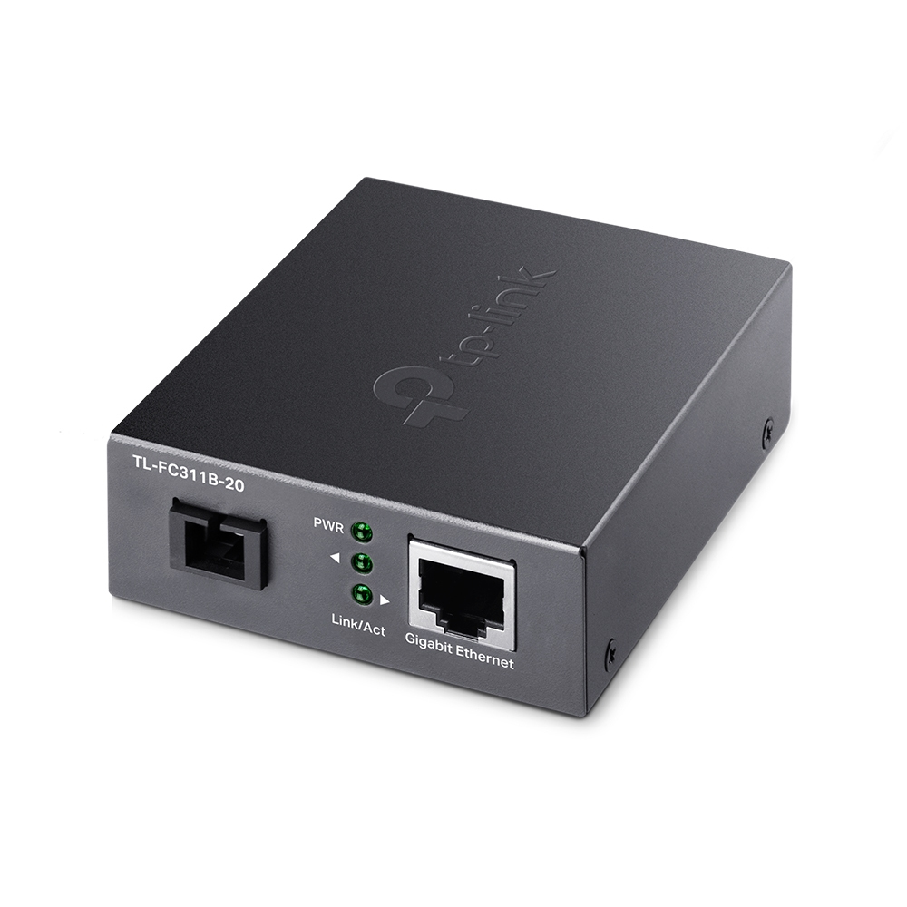 TP-LINK - convertidor de medio 1000 Mbit/s 1550 nm Monomodo Negro (Ref.TL-FC311B-20)