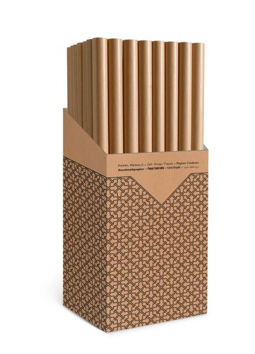 TV - PAPEL de REGALO ROLLO 0,7x3 m (CAJA de 60) KRAFT MARRON ANONIMO (Ref.CRK8307030015)