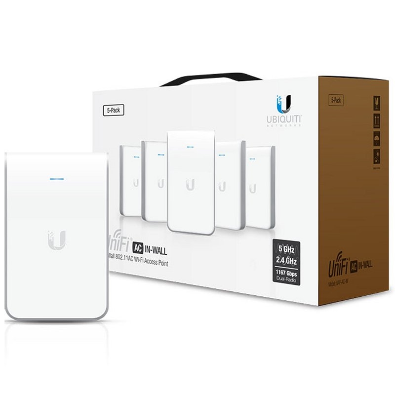 UBIQUITI - UniFi AC In-Wall UAP-AC-IW Dual Band Pack (Ref.UAP-AC-IW-5)