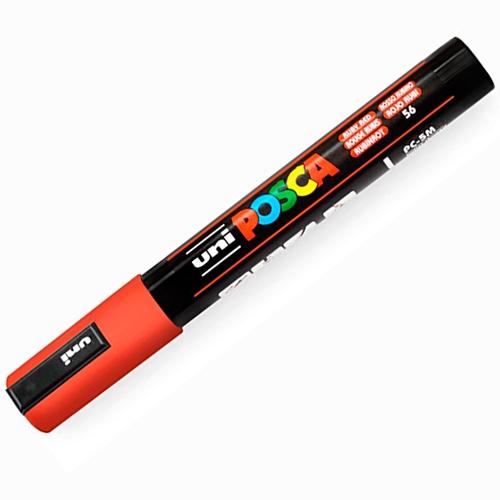 UNI-BALL - UNIBALL MARCADOR POSCA PC-5M NO PERMANENTE PUNTA FORMA DE BALA 1,8 - 2,5 MM ROJO RUBI (Ref.262543000)