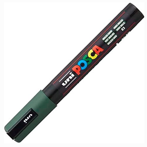 UNI-BALL - UNIBALL MARCADOR POSCA PC-5M NO PERMANENTE PUNTA FORMA DE BALA 1,8 - 2,5 MM VERDE INGLES (Ref.262550000)