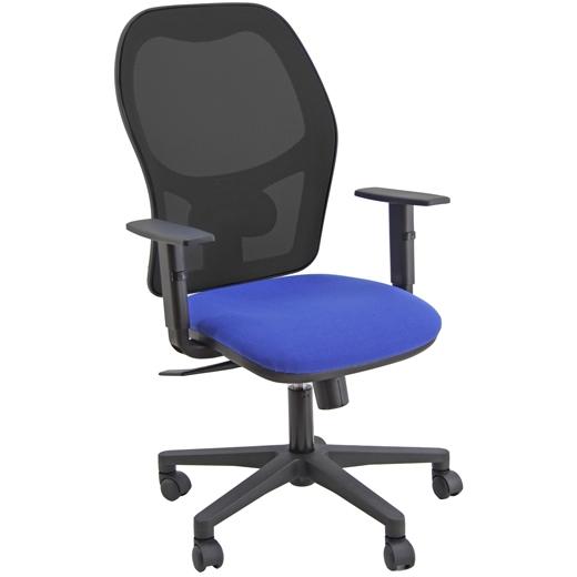UNISIT - SILLA ADMINISTRATIVA SINCRO HUBBLE REPOSABRAZOS AJUSTABLES AZUL (Ref.HUHUVE/BR/EB)