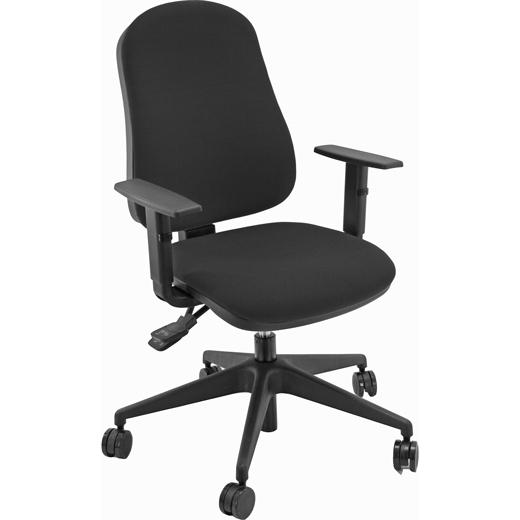 UNISIT - SILLA OPERATIVA TÍBER NEGRA REPOSABRAZOS AJUSTABLES (Ref.SISY/BR/EN)