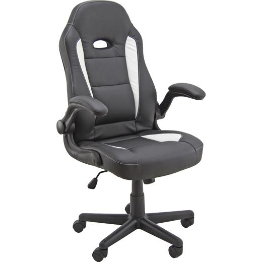 UNISIT - SILLÓN GAMING GIRATORIO CON REPOSABRAZOS NEGRA Y BLANCA (Ref.CH3/KN)