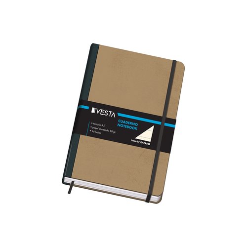 VESTA - CUADERNO DOHE NATURE A5 96h 80gr. HORIZONTAL con GOMA (Ref.10638)