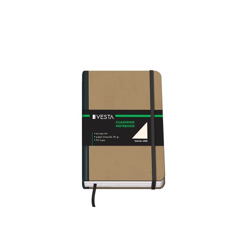 VESTA - CUADERNO DOHE NATURE A6 96h 80gr. LISO con GOMA (Ref.10643)