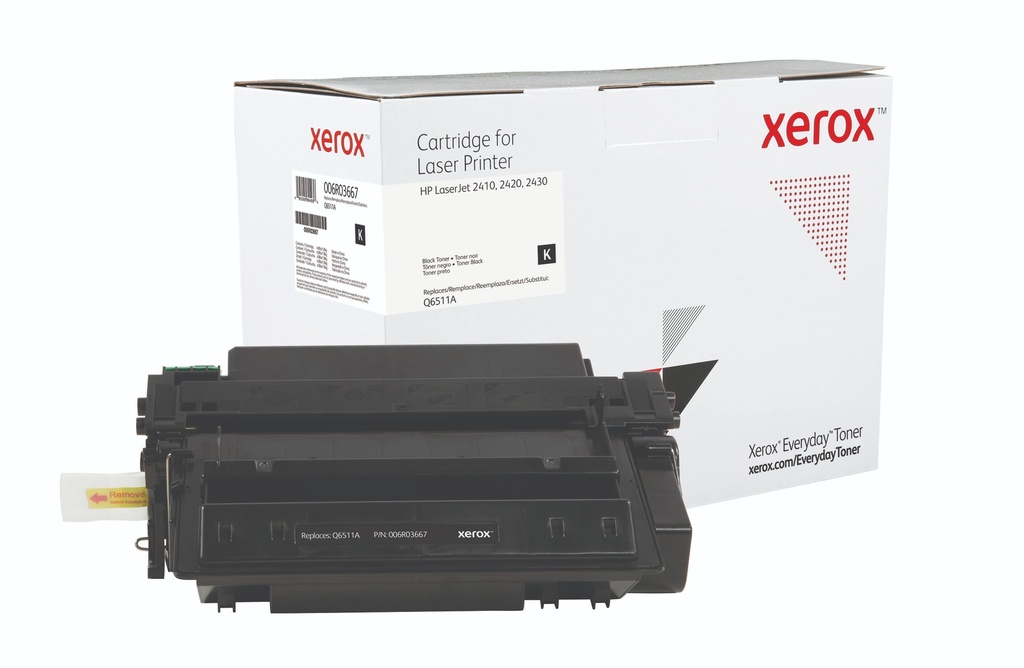 XEROX - TONER NEGRO LASERJET 2400, 2400DN, 2410, 2420, 2420D, 2430, 2430T, 2430TN, 2430DTN - Q6511A (Ref.006R03667)