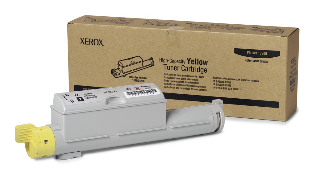 XEROX - Toner TEKTRONIX Phaser 6360 Amarillo Alta Capacidad (Ref.106R01220)