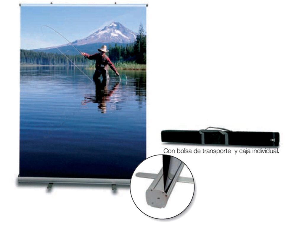 YOSAN - DISPLAY ENROLLABLE ROLL UP ALUMINIO 1 CARA ANCHO 85 CM ALTURA 200 CM (Ref.844DROLL1C85)