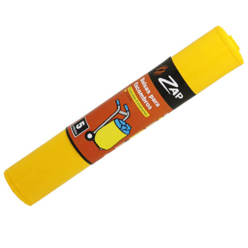 ZAP - ROLLO 5 UNIDADES BOLSA BASURA AMARILLO ESPECIAL ESCOMBROS 50 LITROS (Ref.320392)