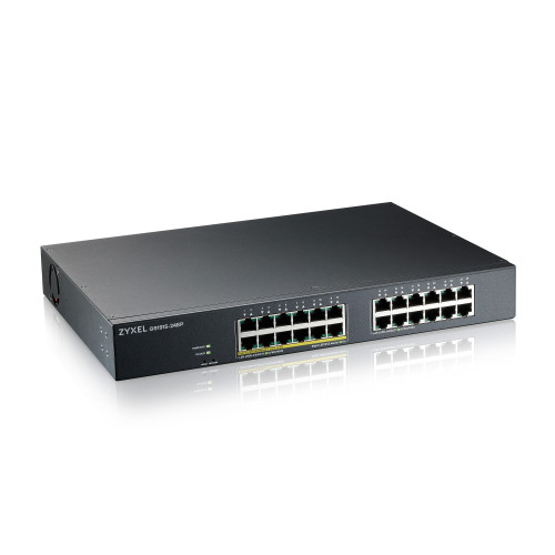 ZYXEL - GS1915-24EP, 24-PORT GBE, 12 PORT POE, 130 WATT 802.3AT, RACKMOUNT Y DESKTOP, SIN VENTILADOR, SMART HYBRID MODE SWITCH, STANDALONE O NEBULAFLEX CLOUD () (Ref.GS1915-24EP-EU0101F)