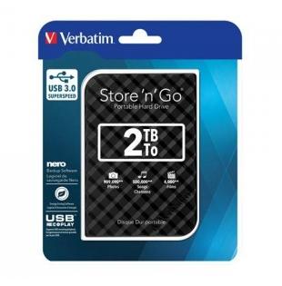 VERBATIM - Hard Disk Store 'n' go GEN 2 USB 3.0 2.5'' 2TB blak (CANON L.P.I. 6,45€ Incluido) (Ref.53195)