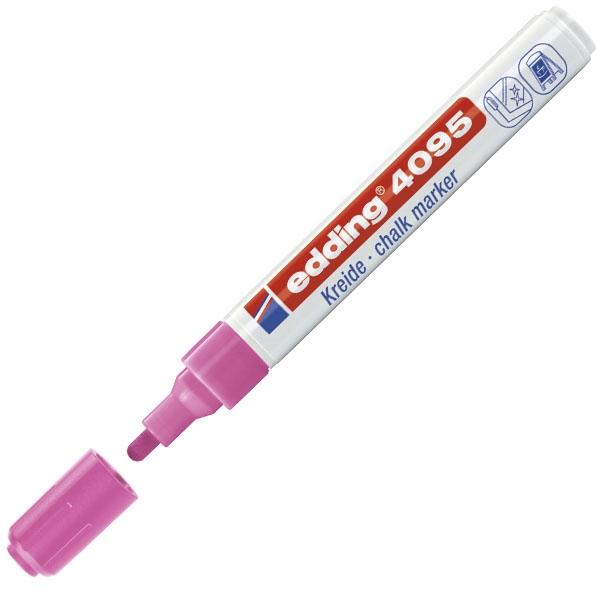 EDDING - Marcador ROSA FLUORESCENTE DE TIZA LÍQUIDA FINO (Ref.4095-069)