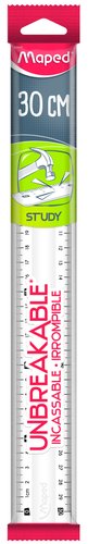 MAPED - REGLA STUDY 30 CM IRROMPIBLE TRANSPARENTE (Ref.245620)