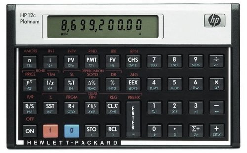 HP ( HEWLETT PACKARD ) -  Calculadora financiera Negro/Plata (Ref.HP-12C PLAT/B17)