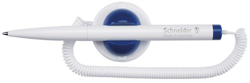 SCHNEIDER - Boligrafo CON CADENA KLICK-FIX-PEN.AUTOADHESIVO.ANCHO TRAZO 0,5MM.TINTA AZUL. (Ref.4120)