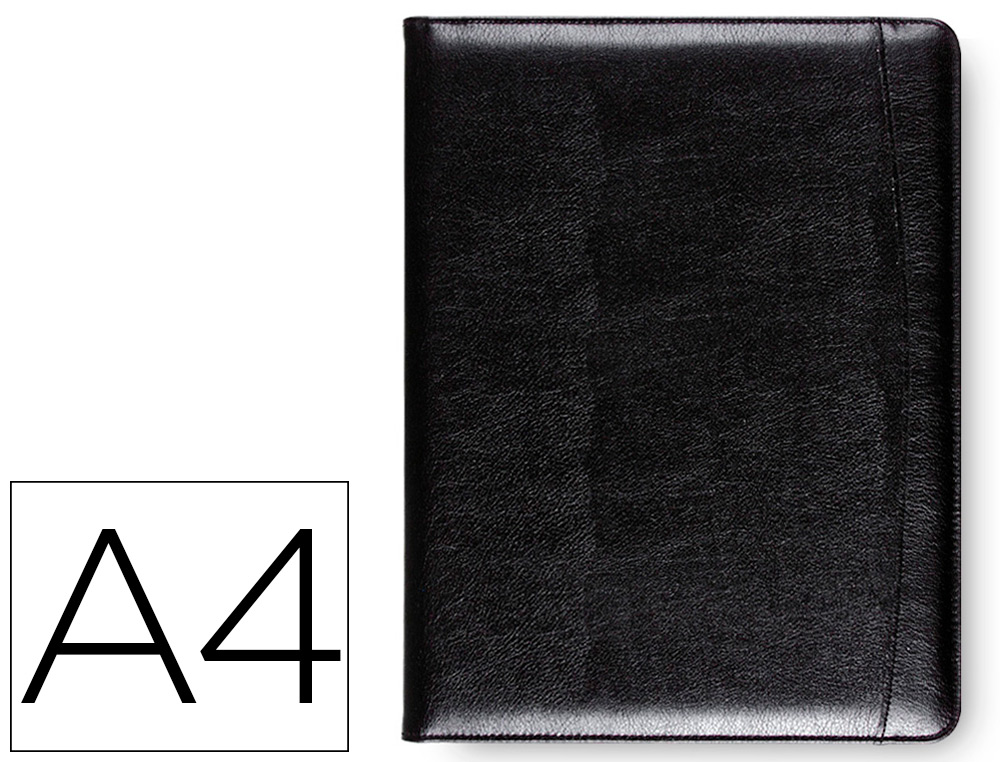 CARPETA PORTAFOLIOS NEGRA 320X250 MM SIN CREMALLERA SIN ASA -CON DEPARTMENTOS INTERIORES (Ref.80-728K)