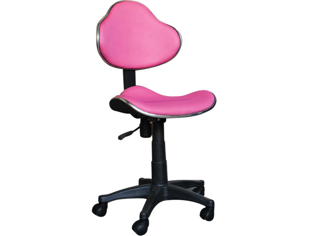Q-CONNECT - SILLA GIRATORIA RESPALDO MEDIO REGULABLE ALTURA 845+120MM ALTO 460MM DE ANCHO Y 450MM PROF. ROSA (Ref.KF10887)