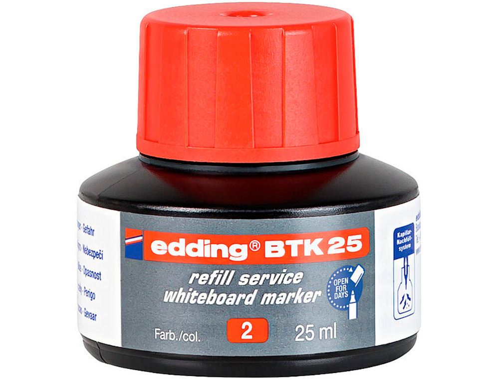 EDDING - Bote TINTA 25ML MARCADOR PIZARRA RO (Ref.BTK 25-02)