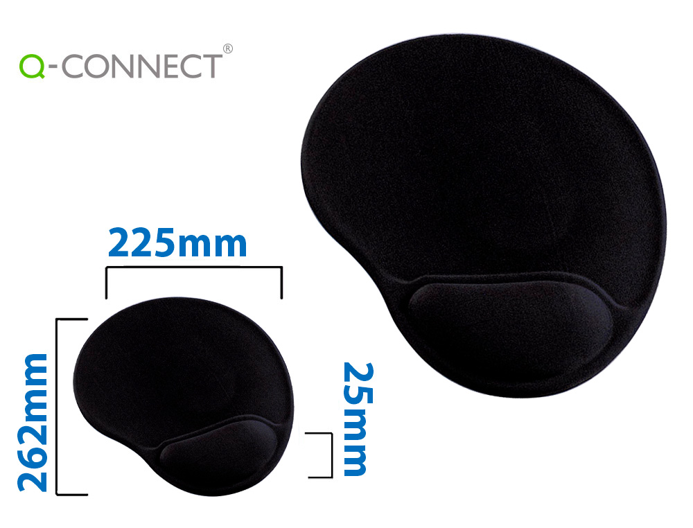 Q-CONNECT - ALFOMBRILLA PARA RATON CON REPOSAMUÑECAS DE GEL (Ref.KF02213)