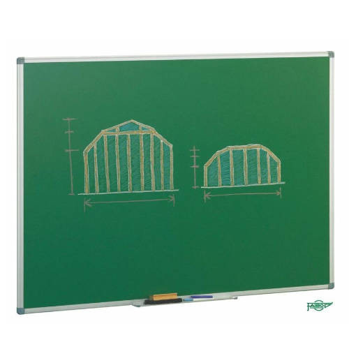 FAIBO - Pizarra Verde estratificada 122x150cm Cajetin aluminio 40cm (Ref.11VS-4U)