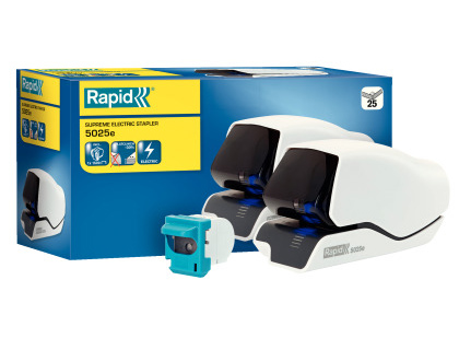 RAPID - Grapadora Electrica 5025E 25 Hojas Adaptador incluido (Ref.25095200)