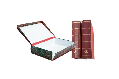 MARIOLA - Caja CON FORMA DE LIBRO FABRICADA EN CARTÓN FORRADO.FORMATO FOLIO. LOMO WAFLES. (Ref.0687)