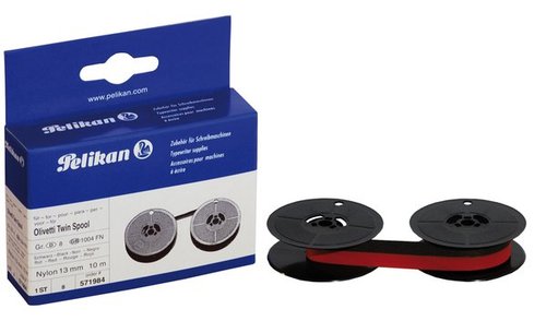 PELIKAN - CINTA MAQUINA PARA OLIVETTI GRUPO 8D NYLON NEGRO/ROJO (Ref.571984)