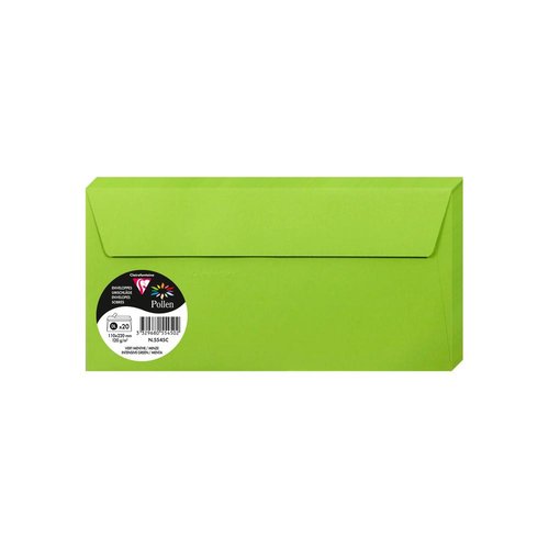 CLAIREFONTAINE - Sobres Paquete 20 ud 110X220 Menta 120 G (Ref.075231)